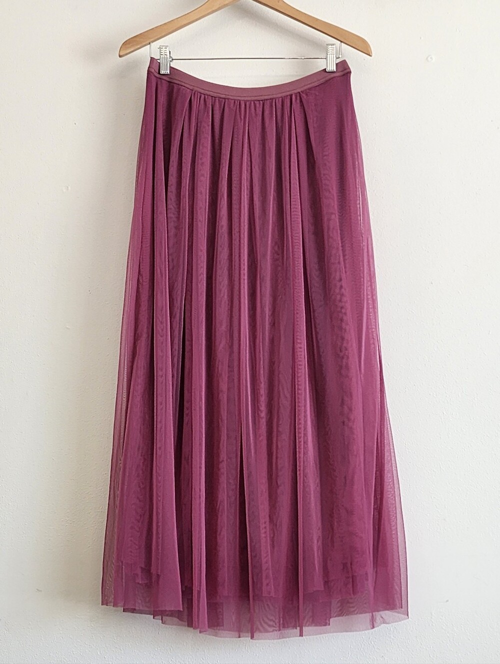 Flowy Tulle Maxi Skirt Peruvian Connection Giselle Masala Pink Size MED NWT - Picture 2 of 11